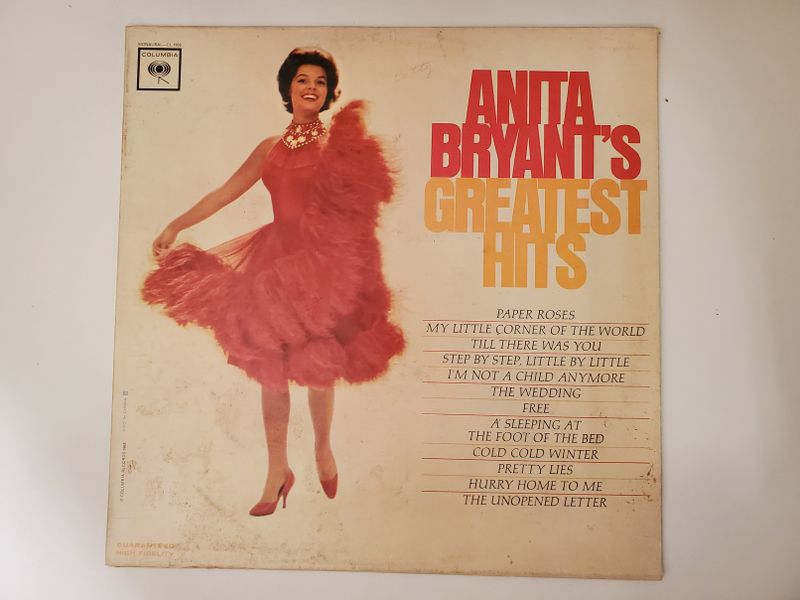 Anita Bryant Greatest Hits vinyl record